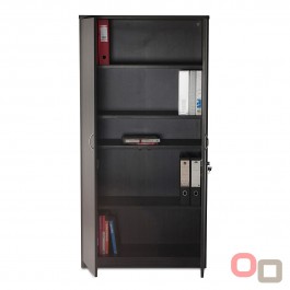 Full Door Storage Cupboard 1800H - Blackened Linewood