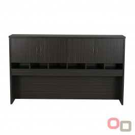 Pigeon Hole Hutch with Cupboards - Blackened Linewood 