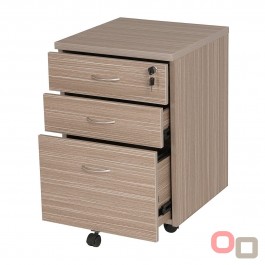 Mobile Pedestal 3 Drawers Tawny - 2 Colours