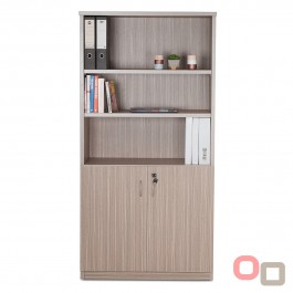 Half Door Stationery Cupboard - Tawny Linewood 