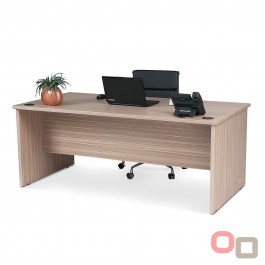Open Slab End Desk 1800 x 750 - Tawny Linewood