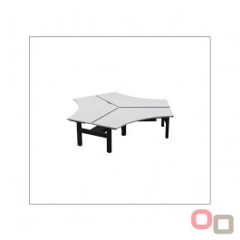AGILE+ Triple Motors Electric Corner Workstation 120 deg - 2 Sizes