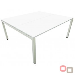 Plaza 50mm Square Legs Double Desk Frame 1500 - Many Options