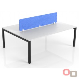 Plaza 50mm Square Legs Double Desk Frame 1800 - With Screen