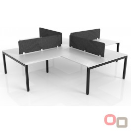 50mm Square Legs 4 Persons Workstation 1800 - Many Options