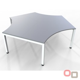 Infinity Plaza 120 Degree Workstation with1200 desktop - Contract Work