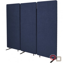 Room Divider Acoustic Screen 3 Panels - Blue