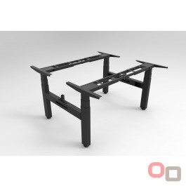 Boost Plus Double Desk Electric Frame Only - H Frame WHITE