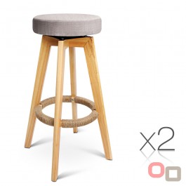 Taupe Swivel Seat Stool x2 - Check Stock*