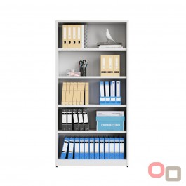 Open Bookcase 1800H - All White