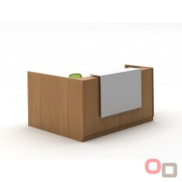Opal L Shaped Reception Counter BEECH 1800