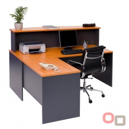 Straight Front L Shape Reception Desk With Hob - 2 Sizes