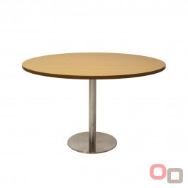 Rapid Flat Disc Round Meeting Table 1200 Chrome