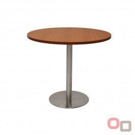 Round Flat Disc Base Meeting Table 900 Chrome