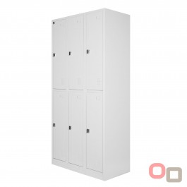 Zip 6 Door Metal Storage Locker - Pad Latch