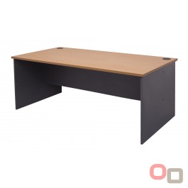 Open Slab Desk 1800 - Beech Over Ironstone 