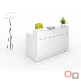 Jade Reception Counter All White 1800