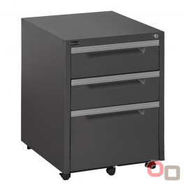 Steelco Classic Metal Mobile Pedestal 3 Drawers - 3 Colours