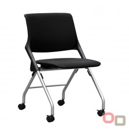 Zax Cross Training Chair with Castors - Black or Silver Frame