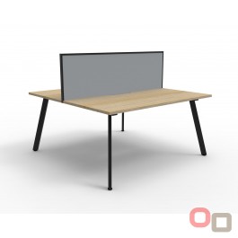 Eternity Profile Legs Double Desk 1800 With Screen