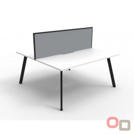 Eternity Profile Legs Double Desk 1500 With Screen