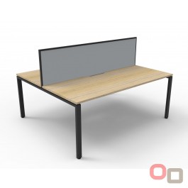 Deluxe Infinity Profile Double Desk 1800 With Screen