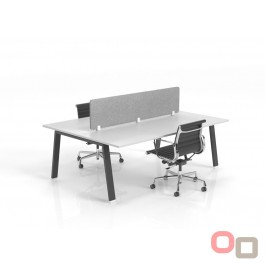 Edge Metal Frame Double Desk 1500 - Many Options