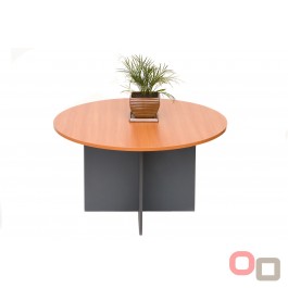 Round Meeting Table 1200 with Cross Base - 5 Colours
