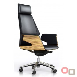 Executor V Zebrano Leather Chair 
