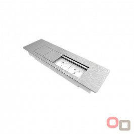 Flip in Desk Power Module 4 GPO - Silver