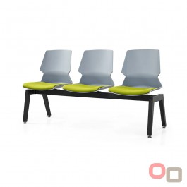 Prism Beam 3 Seater With Seat Pad