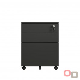Max Larger Metal Mobile Pedestal 3 Drawers - 2 Colours