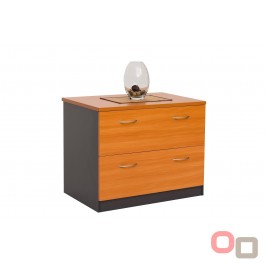 2 Drawers Lateral Filing Cabinet Cherry - 4 Colours