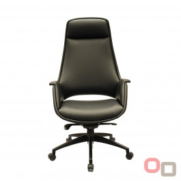 Lawson High Back Executive Chair - Black Leather