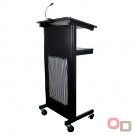 Metal Lectern with Shelf