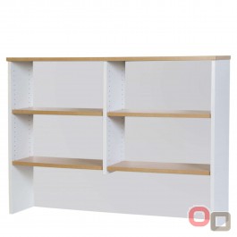 Oak Desk Hutch 1800 - Oak over White 