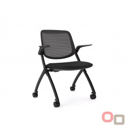 Oz Logic Training Chairs with Castors - Black