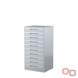 Steelco Multimedia Cabinet - 10 Drawers