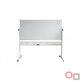 Porcelain Double Sided Mobile Whiteboard - 1200H