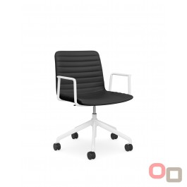 Nikola Swivel Meeting Chair PU - Tan Or Black