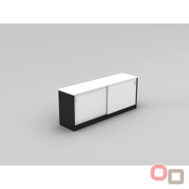 Sliding Door Credenza / Buffet 1200 WHITE Charcoal - 4 Colours