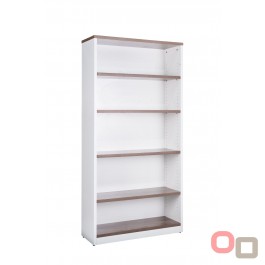 Open Bookcase 1800H Casnan Walnut - And 3 Colours