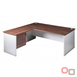 Premium Open Slab Desk 3 Set Package - Casnan Walnut