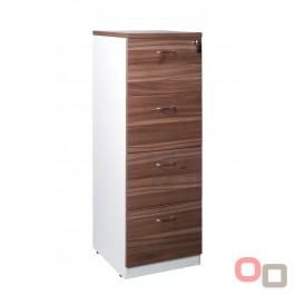 Premium Walnut 4 Drawers Filing Cabinet Casnan - 3 Colours