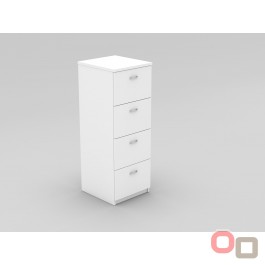 4 Drawers Filing Cabinet White - 5 Colours