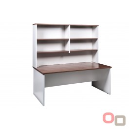 Office Desk and Hutch Office Package - Casnan Walnut