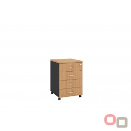Mobile Pedestal 4 Drawers Bee - 5 Colours