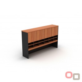 Double Pigeon Hole Hutch with Cupboards 1800 CHERRY - 4 Colours