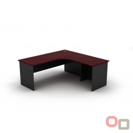 Radial Corner 2 Piece Workstation Redwood - 5 Colours