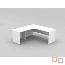 Radial Corner 2 Piece Workstation - 5 Colours